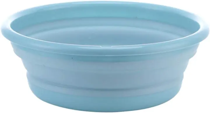 10" Collapsible Silicone Wash Basin — Foldable Multi-Purpose Bowl (Blue)