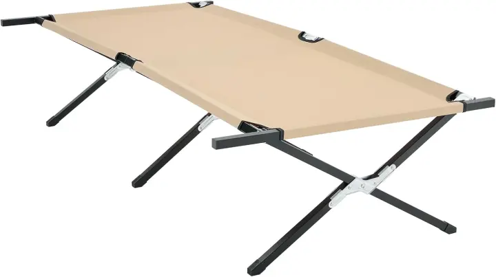 73 in Folding Camping Cot — Extra-Wide 30.3 in Sleep Surface