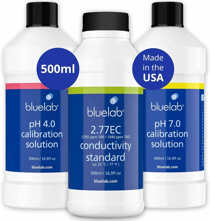 Calibration Solution Kit — pH 4.0, pH 7.0 & 2.77 EC (3 × 500 ml)