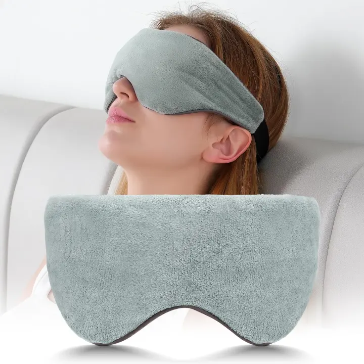 Weighted Sleep Eye Mask — Reversible Cooling & Plush Blindfold